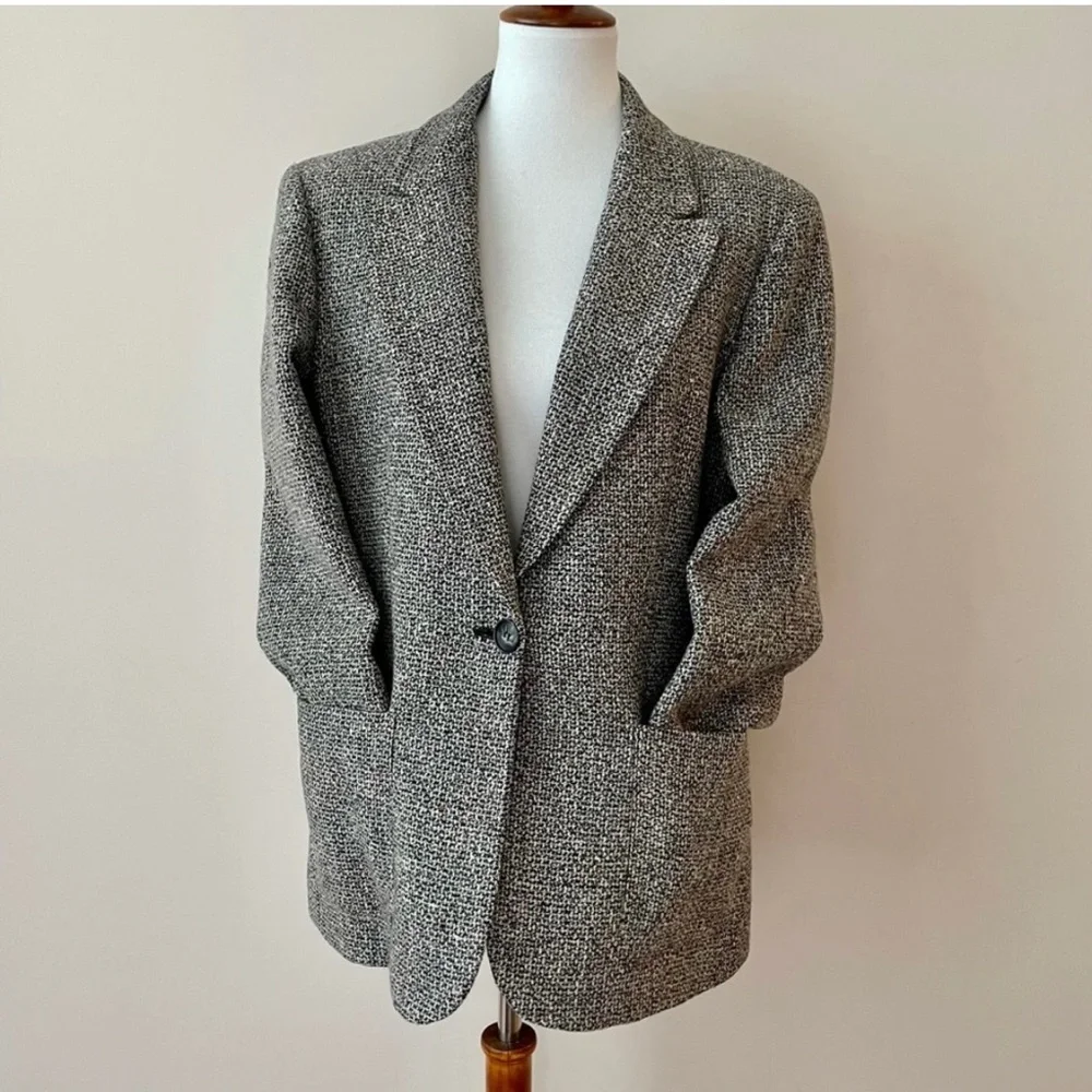 Christian Dior Separates Houndstooth Tweed Vintage Blazer